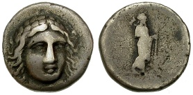 <p> Silver drachm Carian Satraps, Maussollos, c. 377 - 353 B.C.