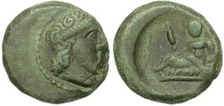 MINT ERROR APOLLO & Powerhouse Psychometric -- Odessos, Thrace, c. 250 - 200 B.C.