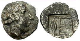 Silver tetartemorion NO LEAF Kolophon, Ionia, c. 480 - 450 B.C.