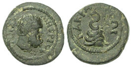 Nacrasa, OUROBOUROS & OMPHALOS -- Lydia, Time of Trajan to Antoninus Pius, c. 98 - 161 A.D.